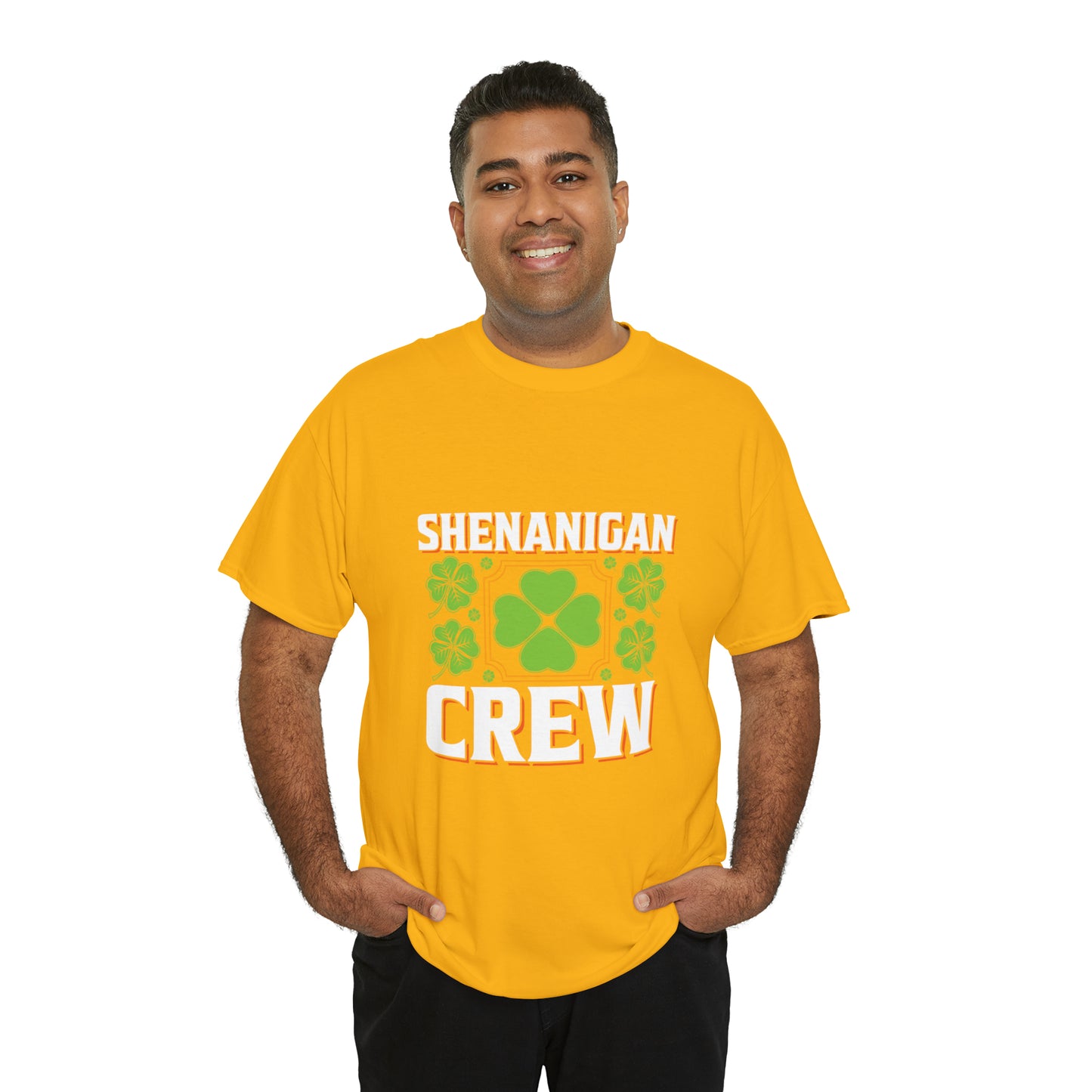 Unisex Shenanigan's Matching Family Shenanigans Crew St Patricks Day Heavy Cotton Tee