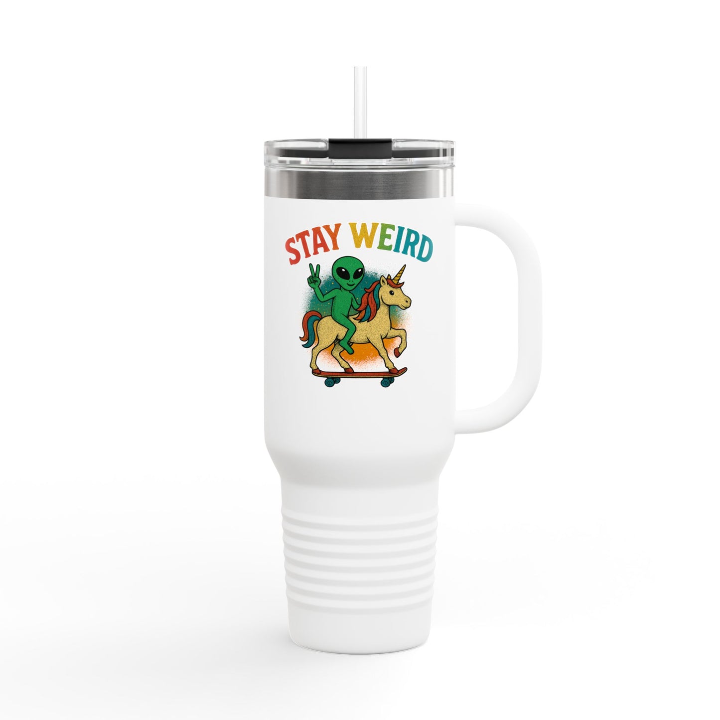 Aliens & Unicorns Stay Weird Insulated Travel Mug, 40oz
