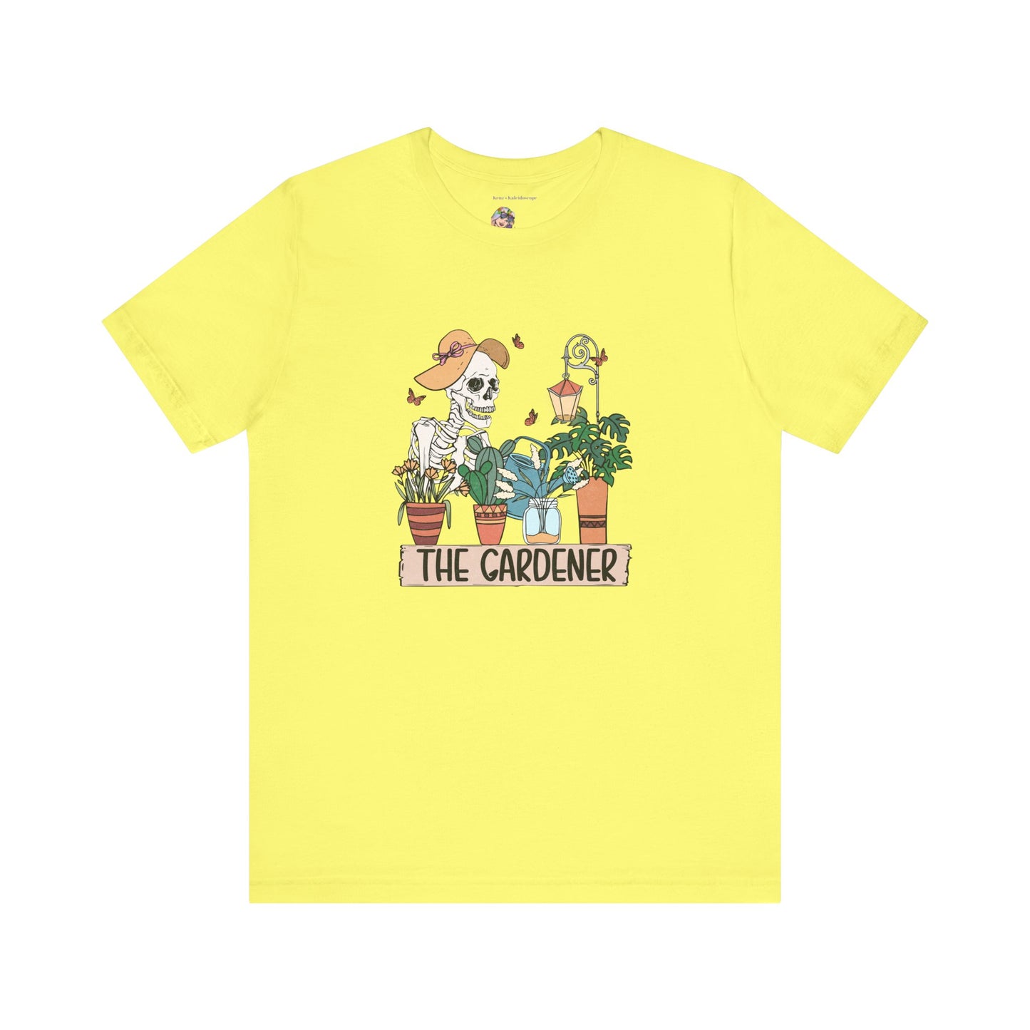 Plants, The Gardener, Skeleton, Springtime, Gardening, XS-3XL Unisex Jersey Short Sleeve Tee