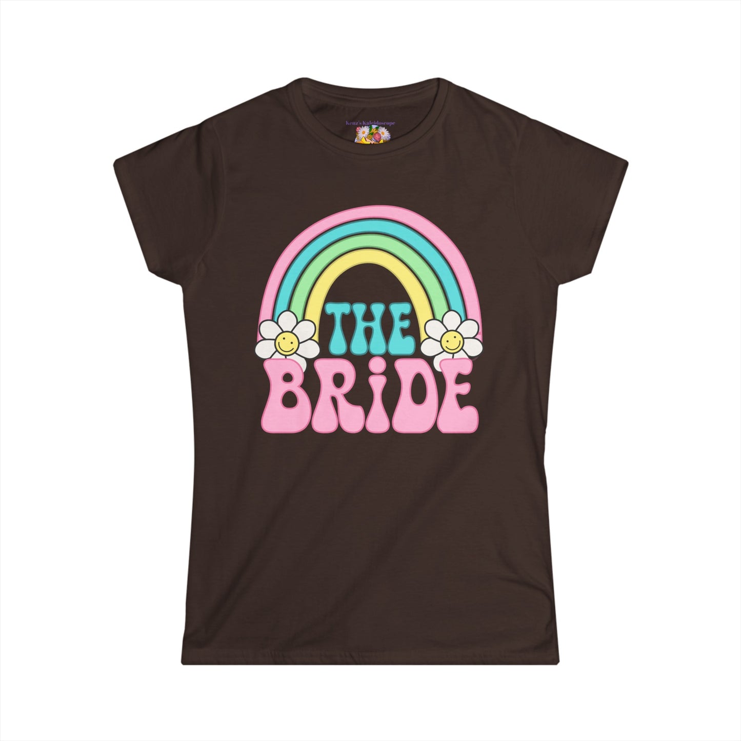 The Bride Retro Rainbow, S-2XL, Women's Softstyle Tee