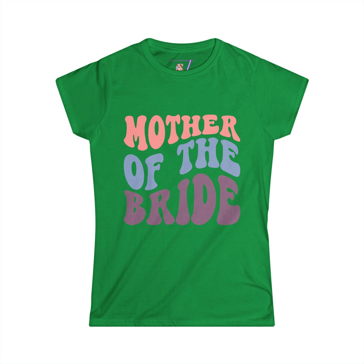 Mother Of the Bride Retro Repeat, MOB, S - 2XL, Women's Softstyle Tee