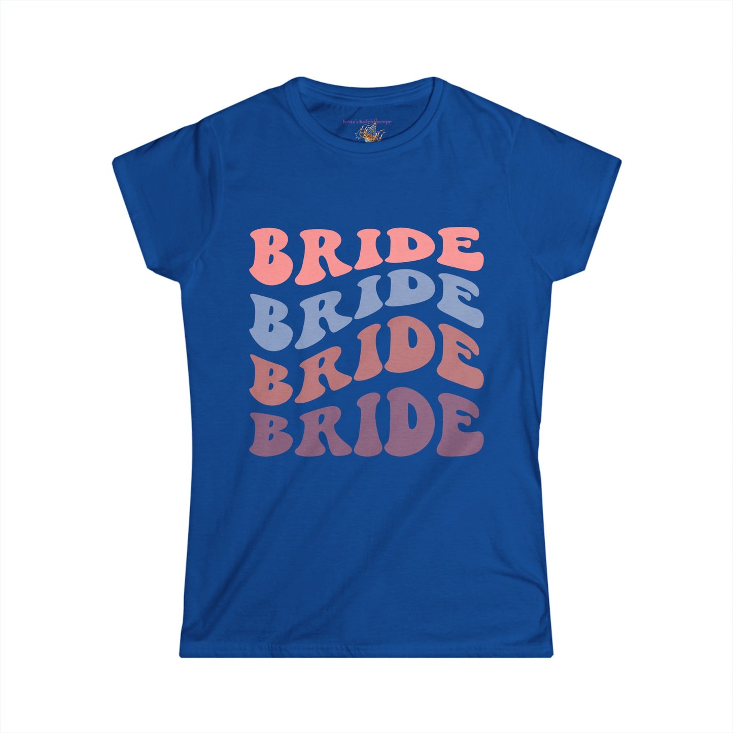 Bride Retro Repeat, S-2XL, Women's Softstyle Tee