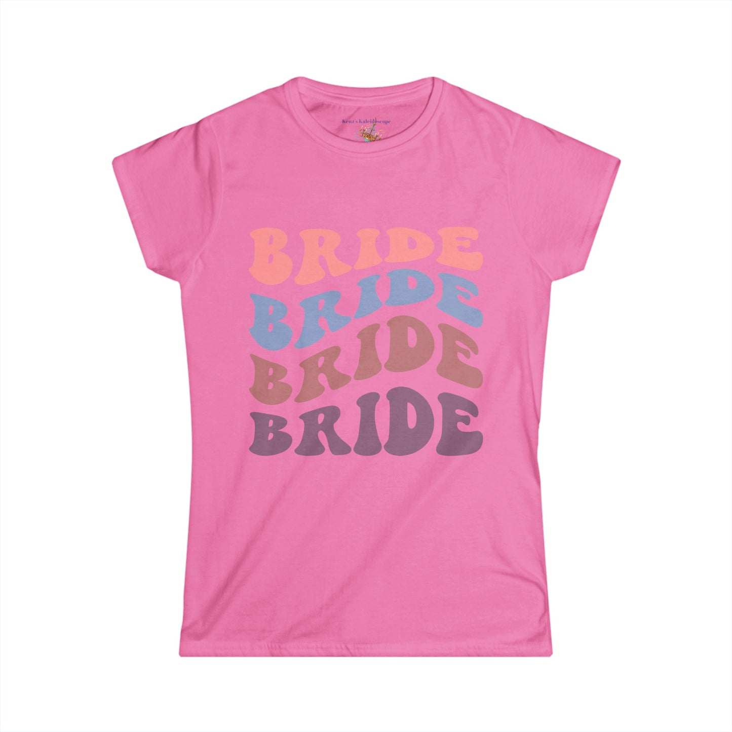 Bride Retro Repeat, S-2XL, Women's Softstyle Tee