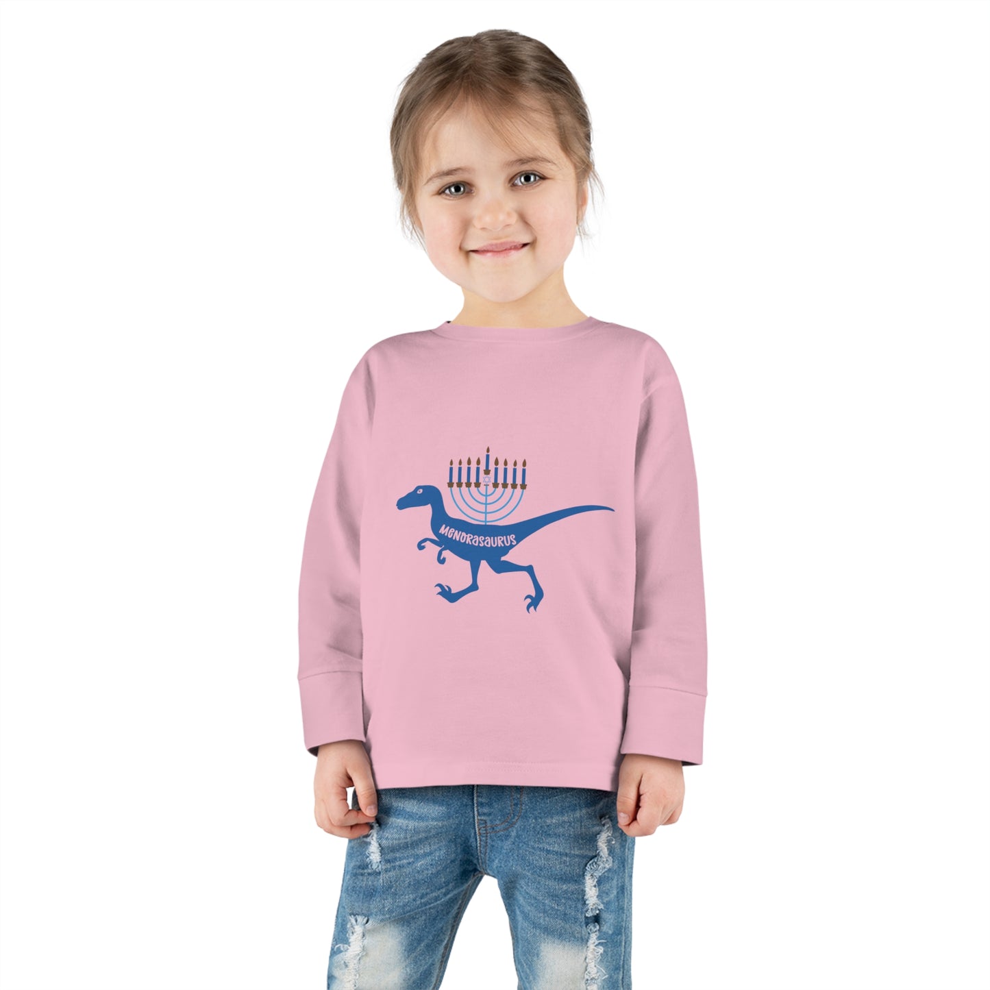 Menorahsaurus holidayToddler Long Sleeve Tee