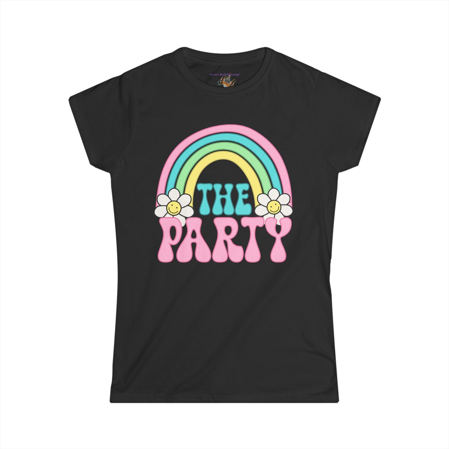Bridal Party Retro Rainbow, S-2XL, Women's Softstyle Tee