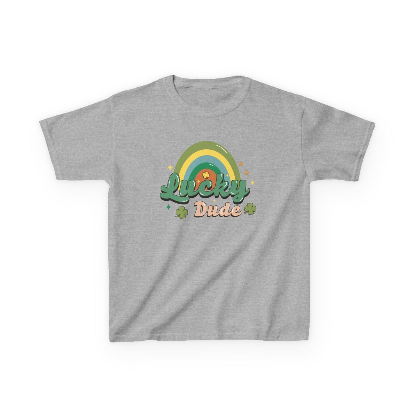 Lucky Dude St Patricks Day Kids Heavy Cotton Tee