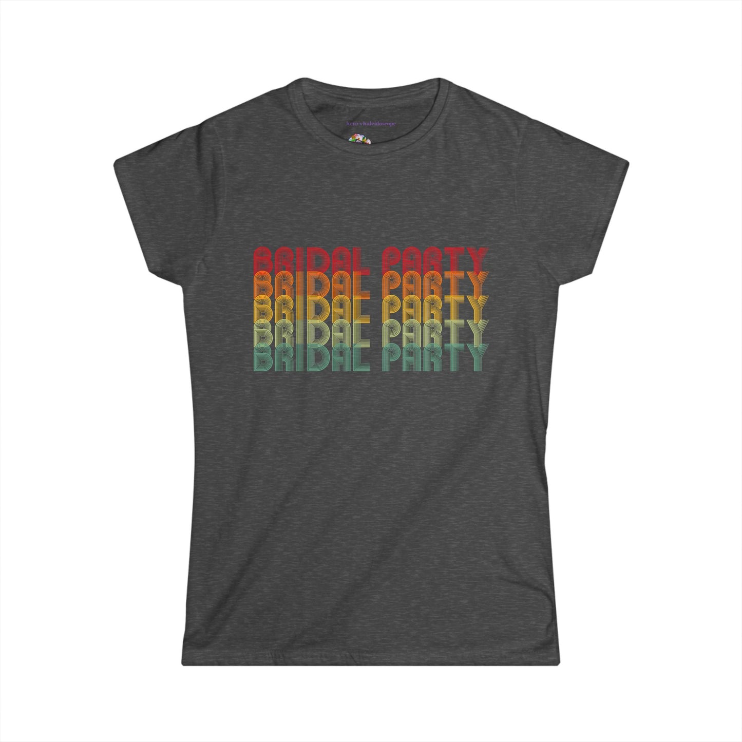 Bridal Party Retro Fade Bachelorette Party Engagement Party, S-2XL, Women's Softstyle Tee