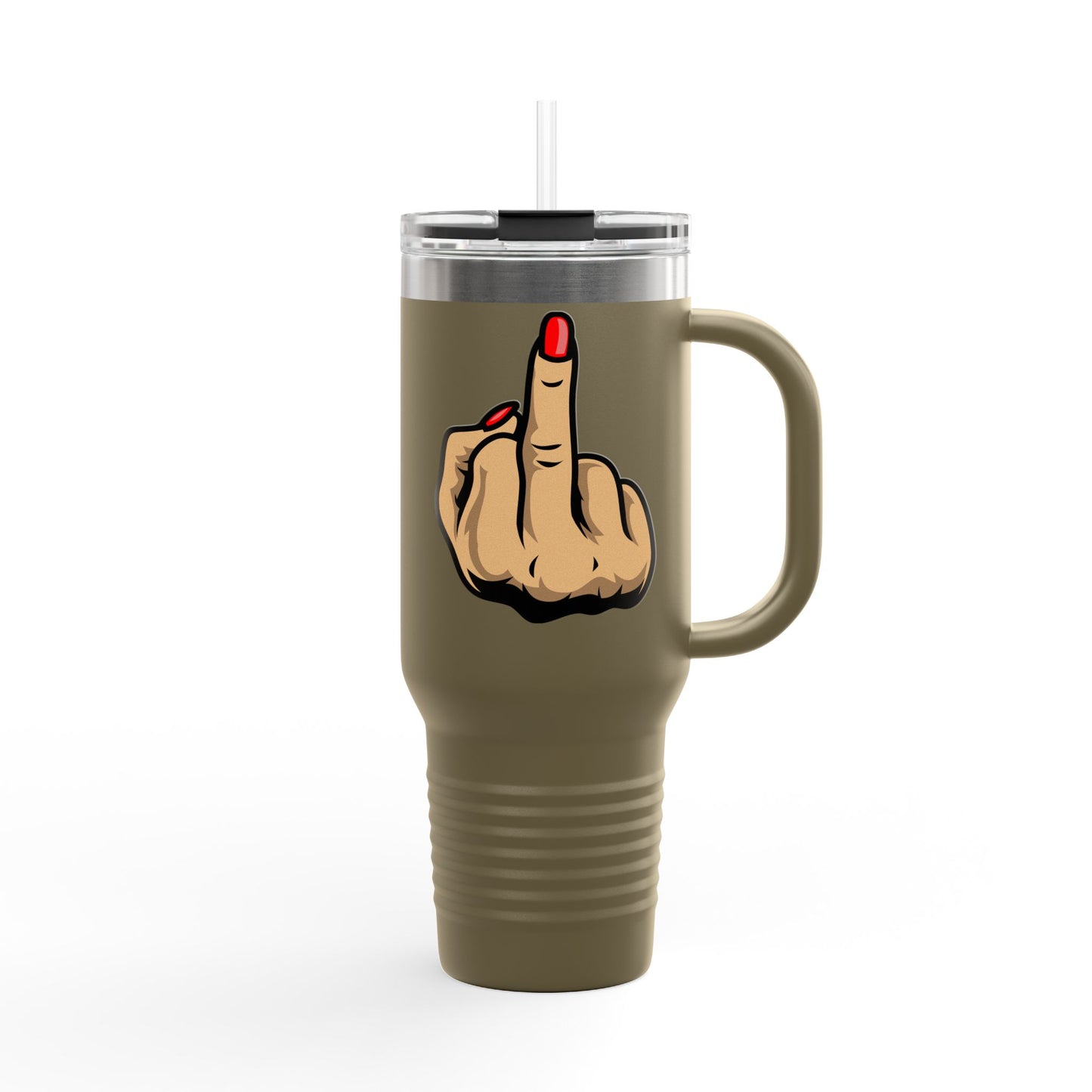 Sassy Insulated Travel Mug with Finger, 40oz