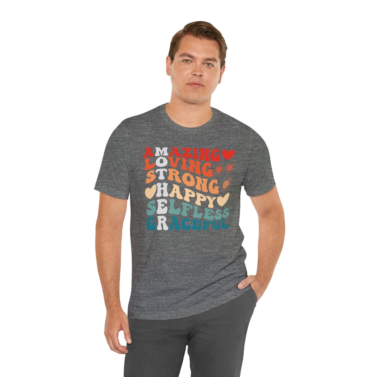 Mother's Day, Amazing Mother, XS-3XL, Unisex Jersey Short Sleeve Tee