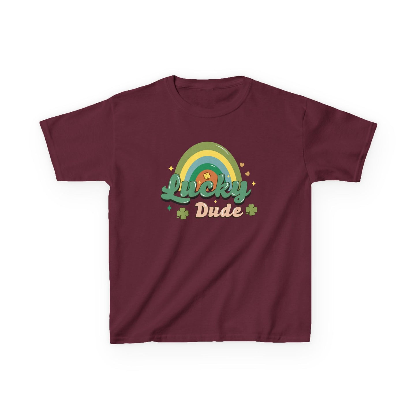 Lucky Dude St Patricks Day Kids Heavy Cotton Tee