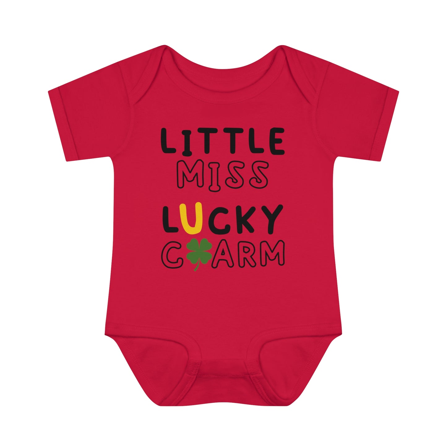 St Patricks Little Miss Lucky Charm Infant Onesie Baby Rib Bodysuit