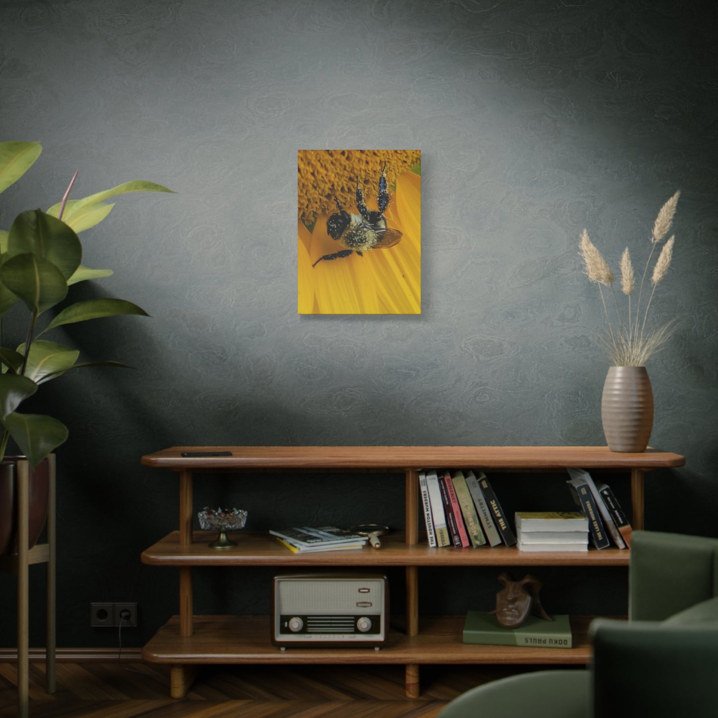 Happy Little Bee, Matte Canvas, Stretched, 1.25"