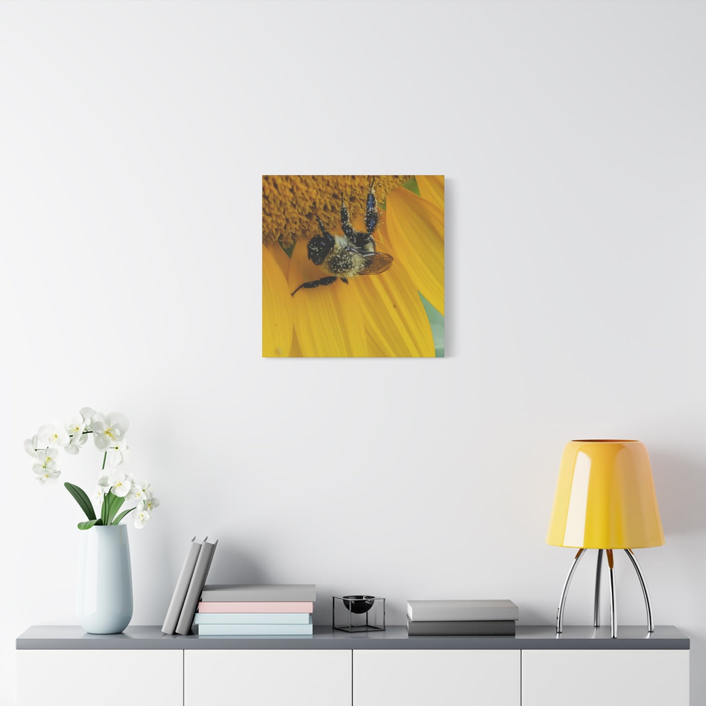Happy Little Bee, Matte Canvas, Stretched, 1.25"