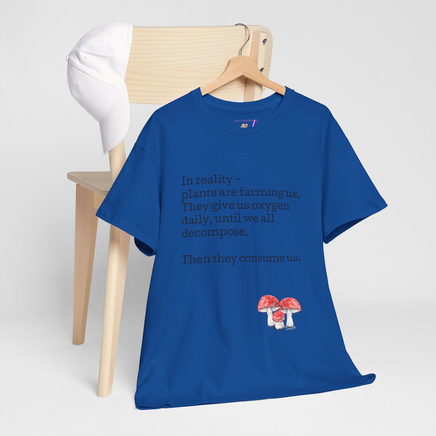 Plantfood, mushrooms s, m, l, xl, 2xl, 3xl, 4xl, 5xl Unisex Heavy Cotton Tee