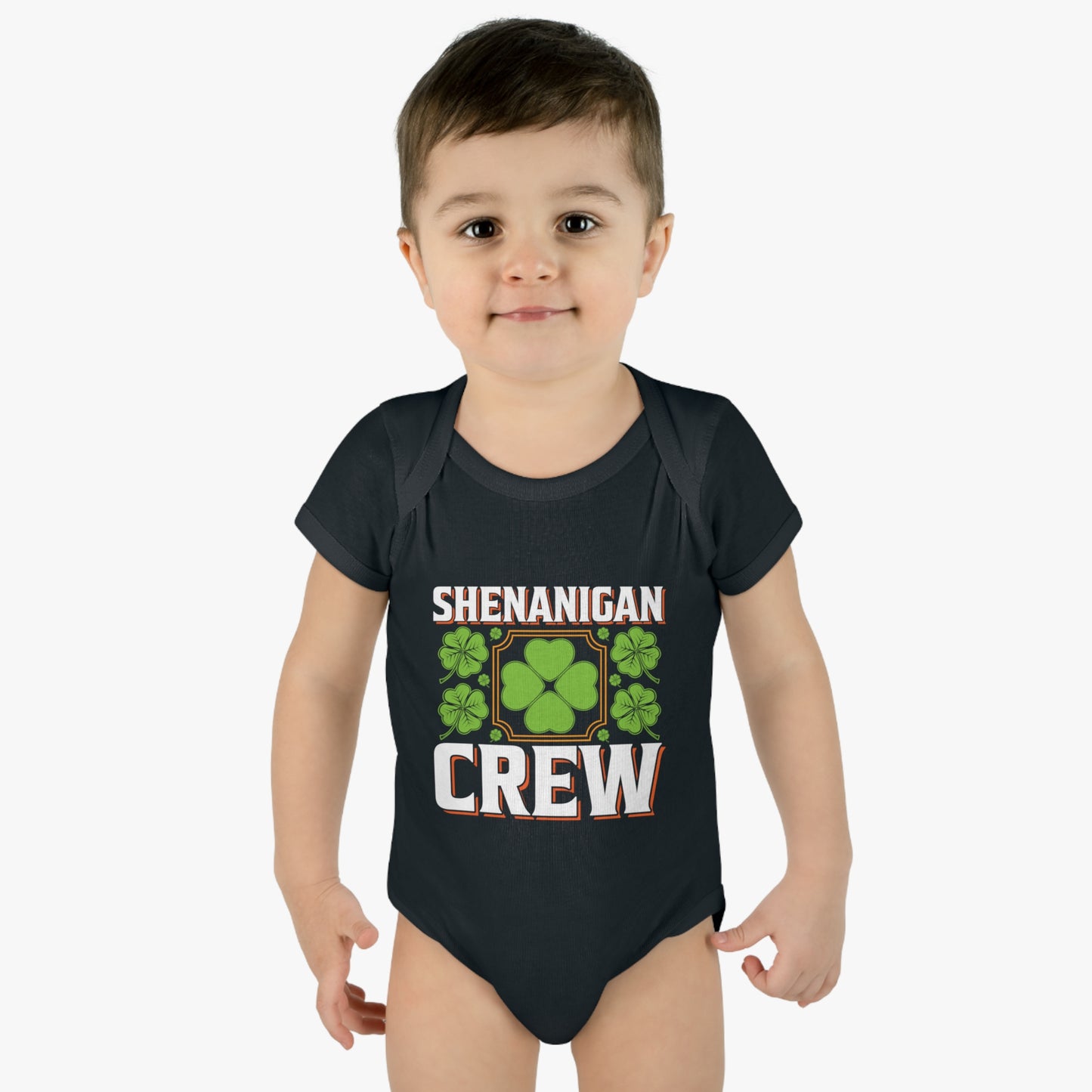 St Patricks Day Matching Family Shenanigans Crew Infant Baby Rib Bodysuit