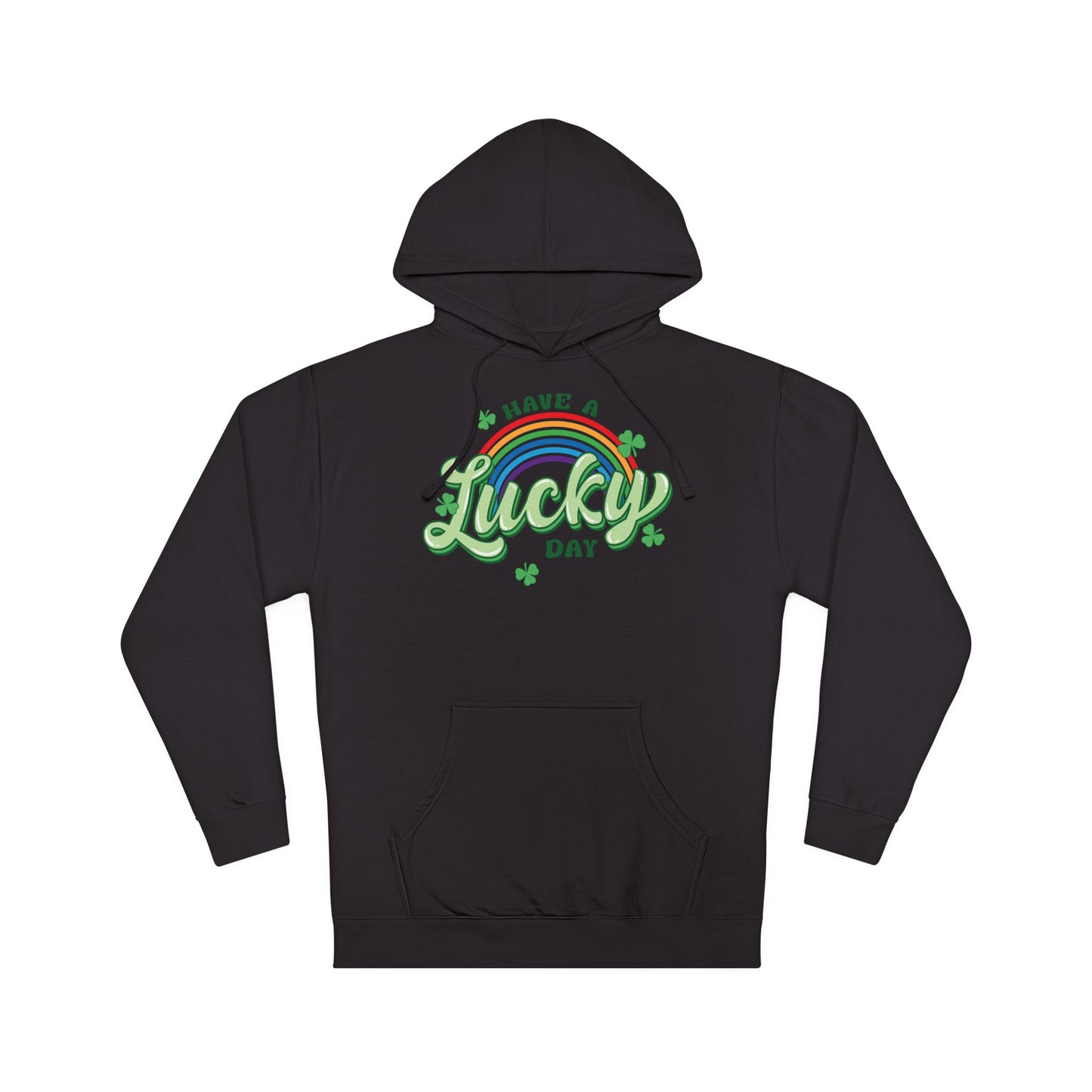 Unisex Four Leaf St Patricks Day Lucky Charm Rainbow Clover Hoodie