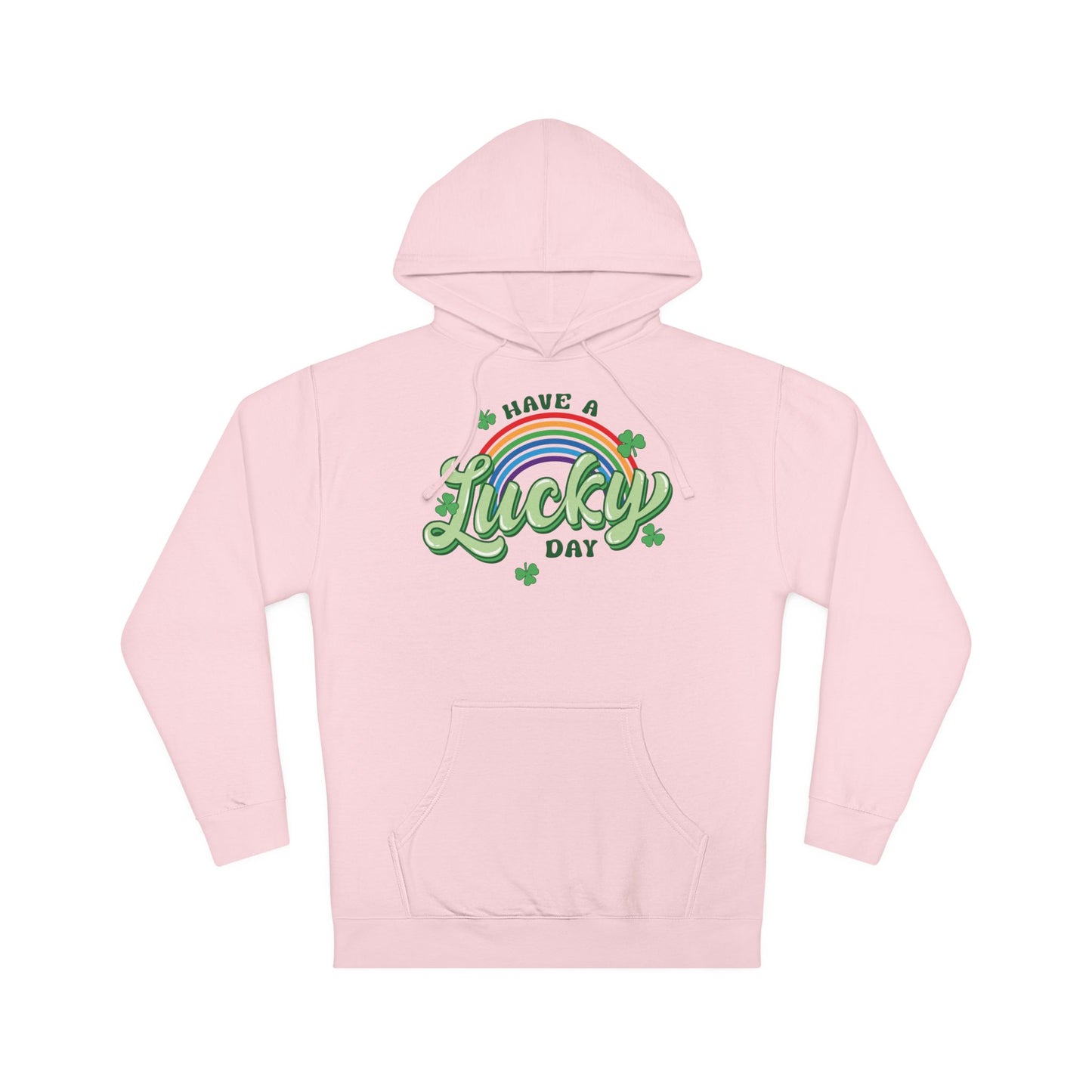 Unisex Four Leaf St Patricks Day Lucky Charm Rainbow Clover Hoodie