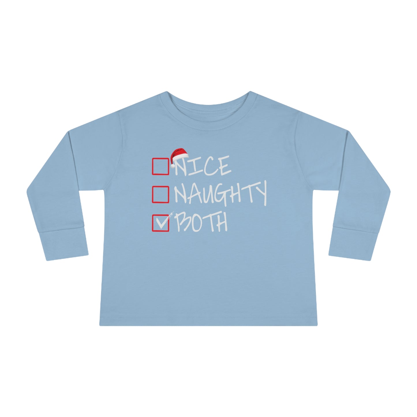 Nice naughty both holiday checklist Toddler Long Sleeve Tee