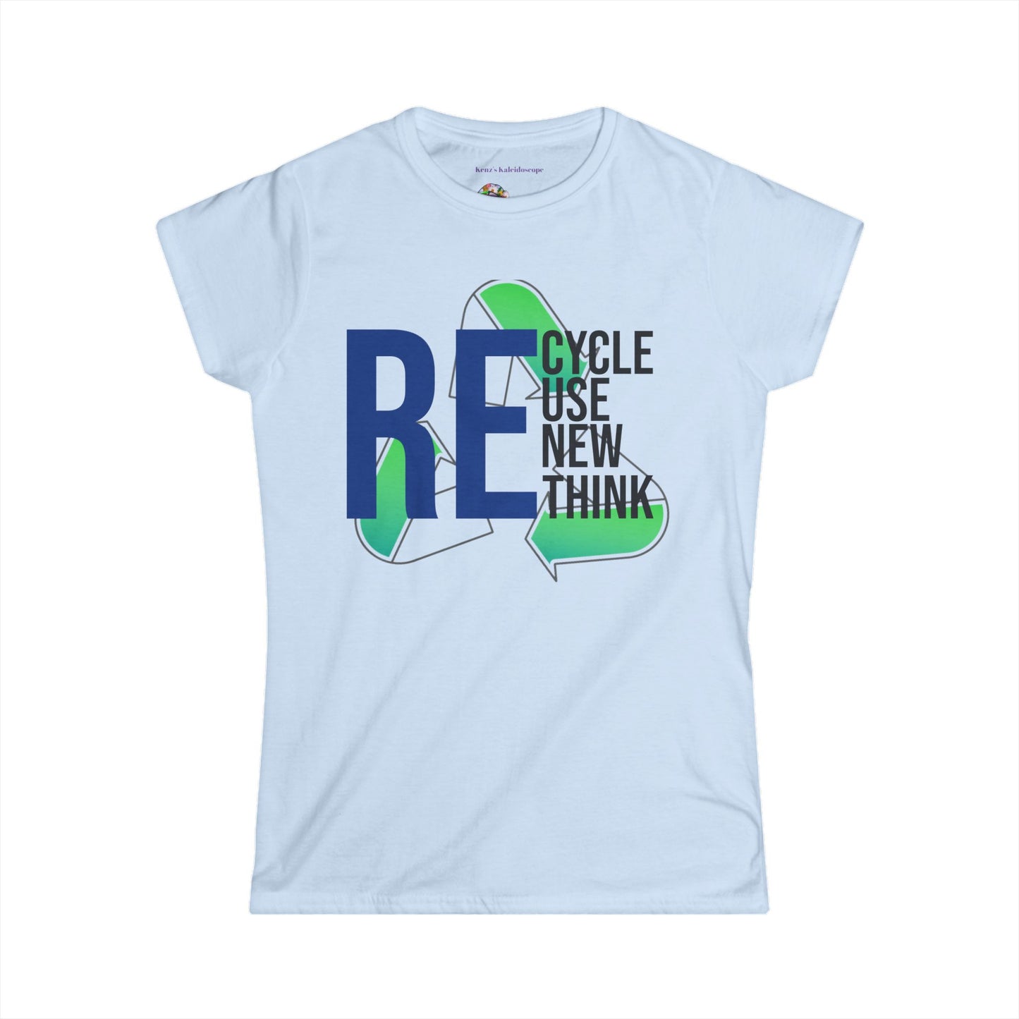 Recycle, Reuse, Renew, Rethink, XS-2XL, Women's Softstyle Tee