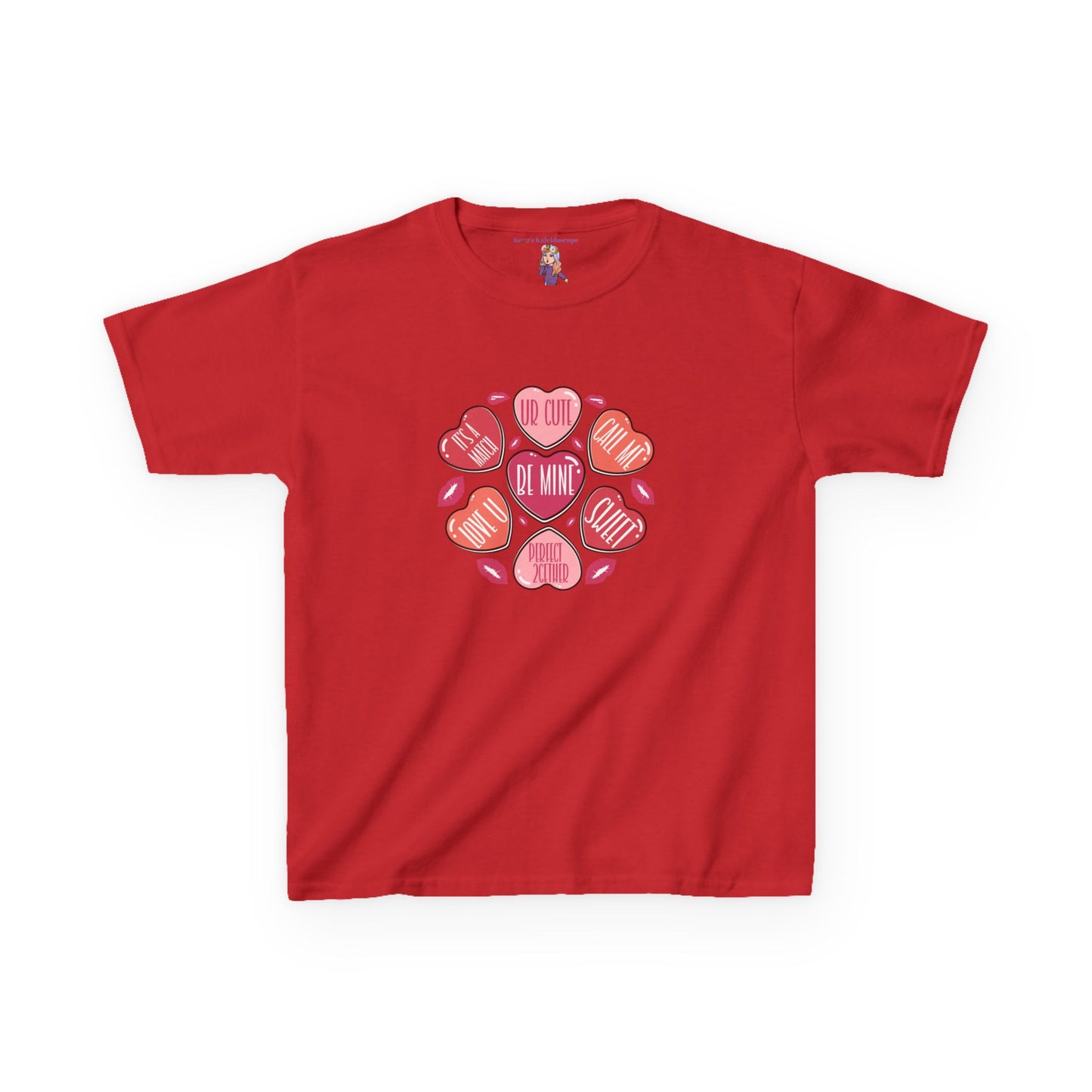 Conversation Hearts Valentines Day Kids Heavy Cotton™ Tee