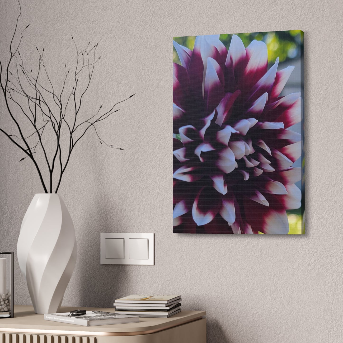 Hopelessly Devoted To Dahlias, Canvas Stretched, 1.5''