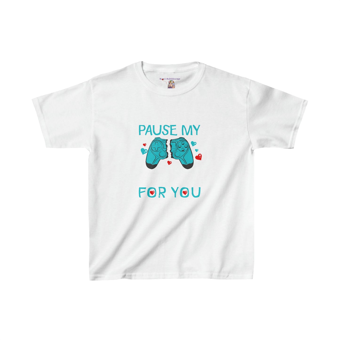 I Would Pause My Game for You Valentines Day Kids Heavy Cotton™ Tee