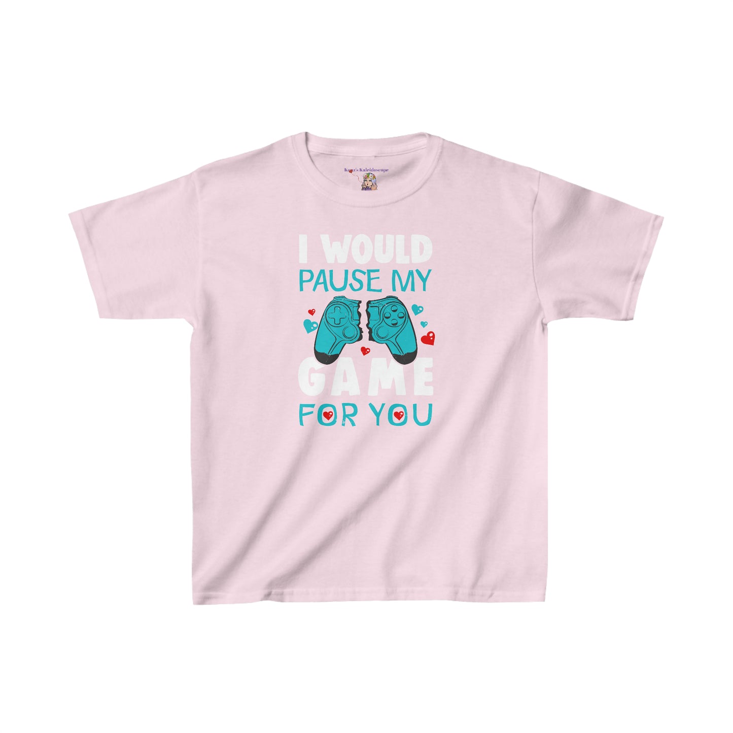I Would Pause My Game for You Valentines Day Kids Heavy Cotton™ Tee