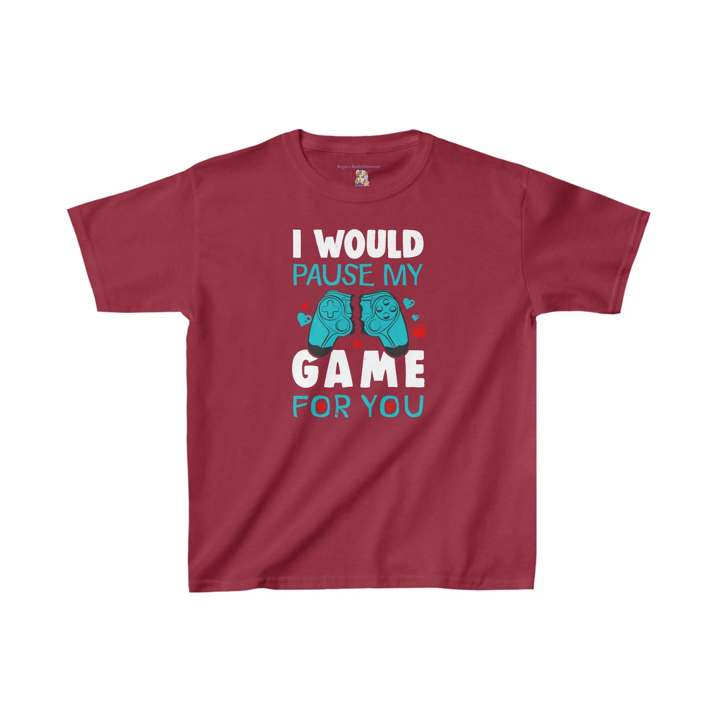 I Would Pause My Game for You Valentines Day Kids Heavy Cotton™ Tee