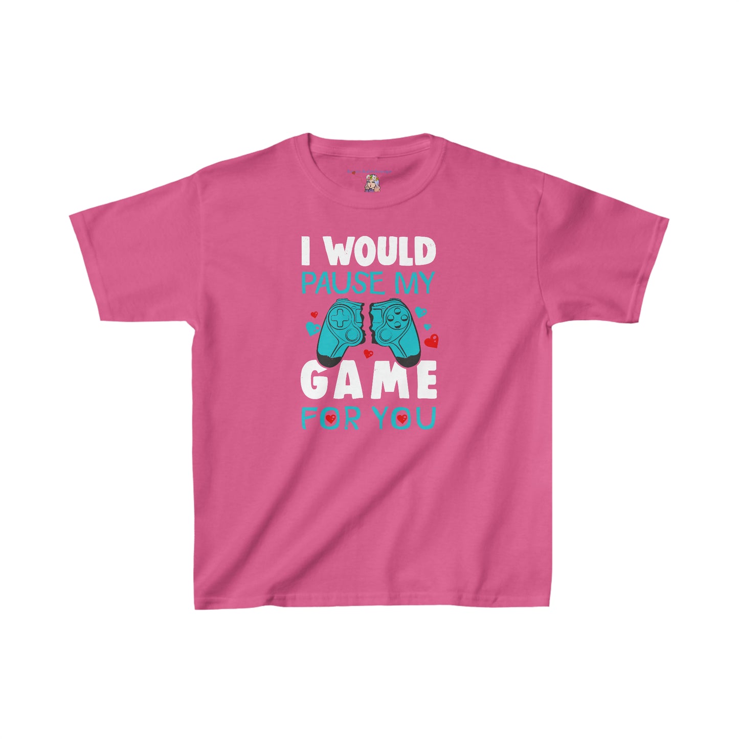 I Would Pause My Game for You Valentines Day Kids Heavy Cotton™ Tee
