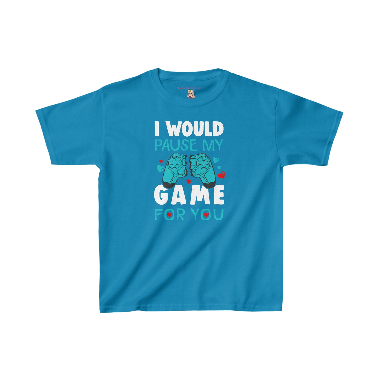 I Would Pause My Game for You Valentines Day Kids Heavy Cotton™ Tee