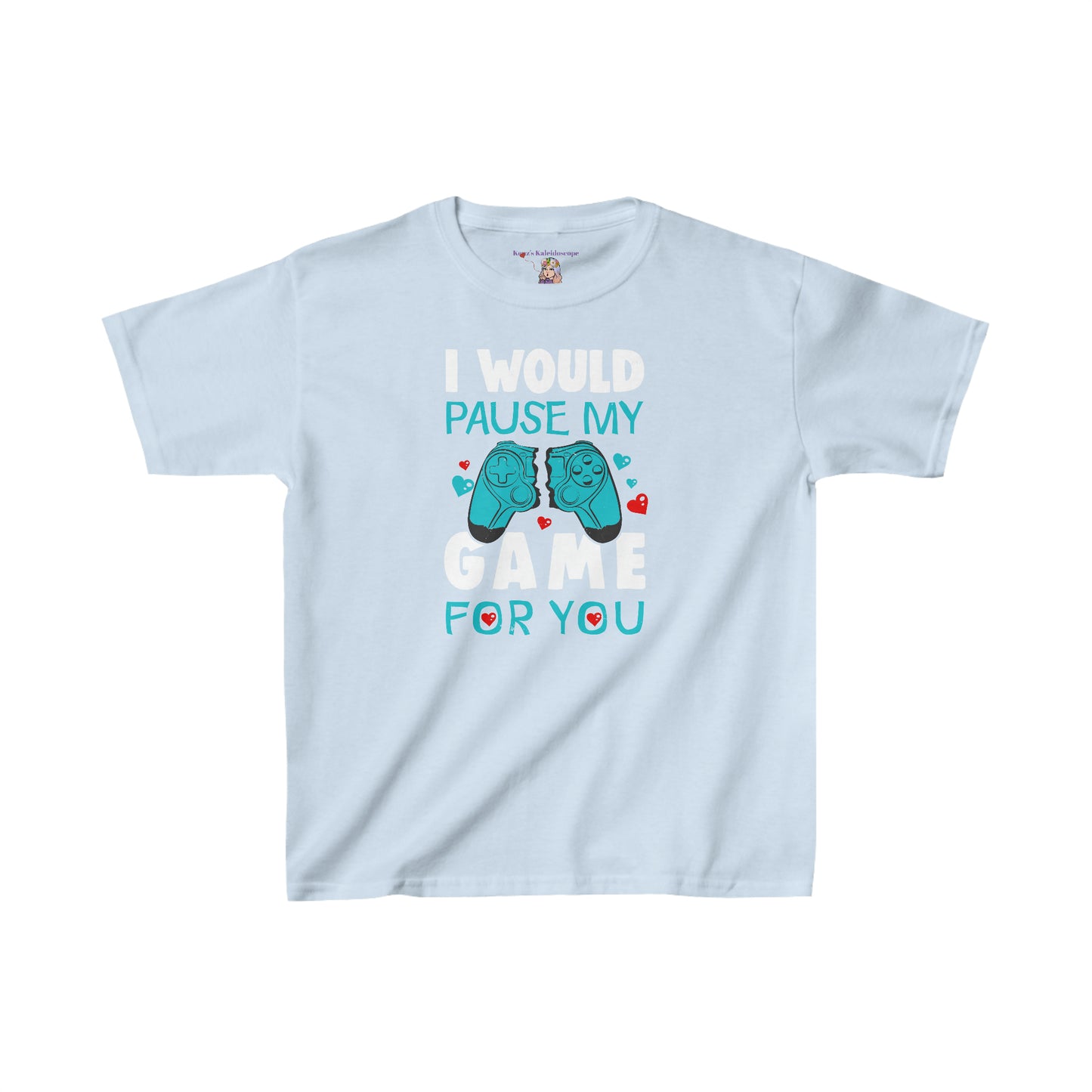 I Would Pause My Game for You Valentines Day Kids Heavy Cotton™ Tee