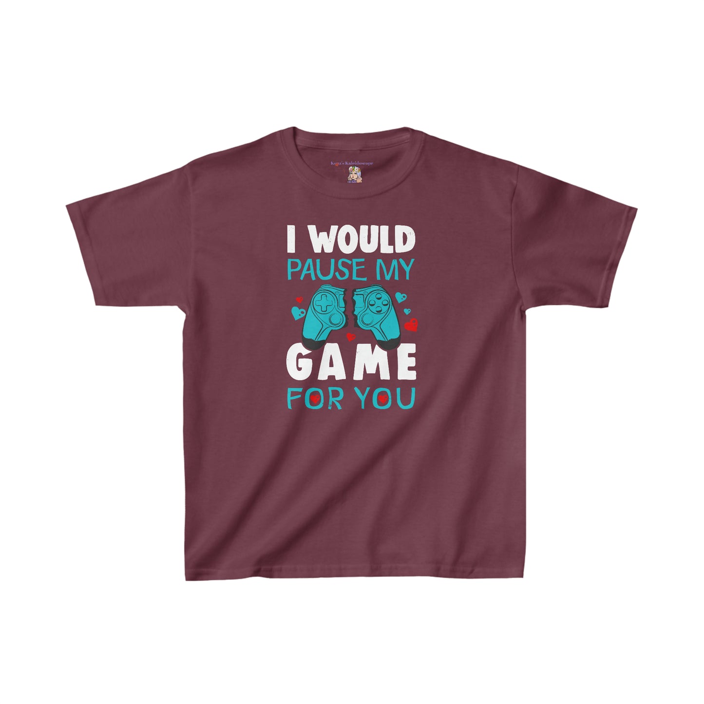 I Would Pause My Game for You Valentines Day Kids Heavy Cotton™ Tee