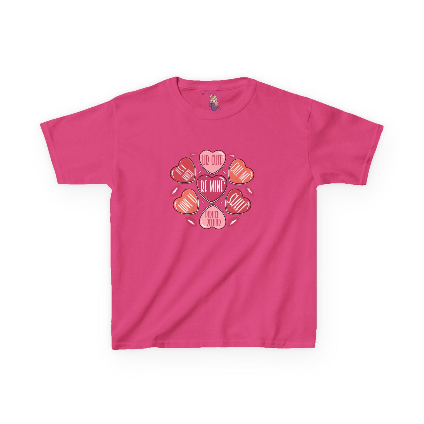 Conversation Hearts Valentines Day Kids Heavy Cotton™ Tee