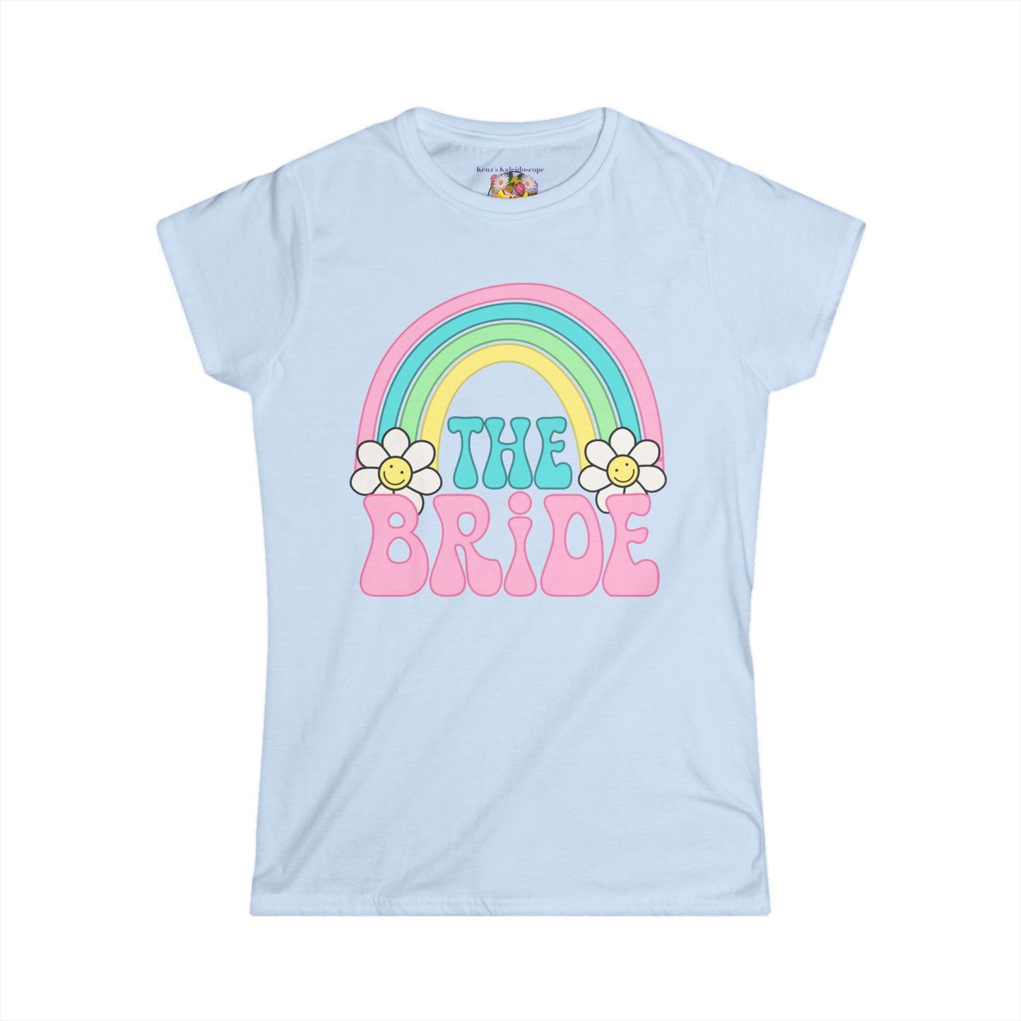 The Bride Retro Rainbow, S-2XL, Women's Softstyle Tee