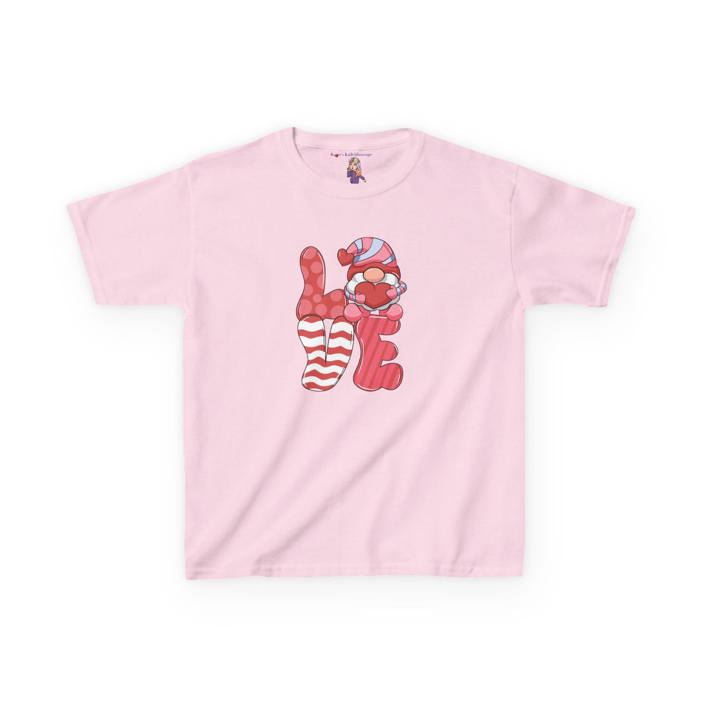 Love Gnome Valentines Day Kids Heavy Cotton™ Tee