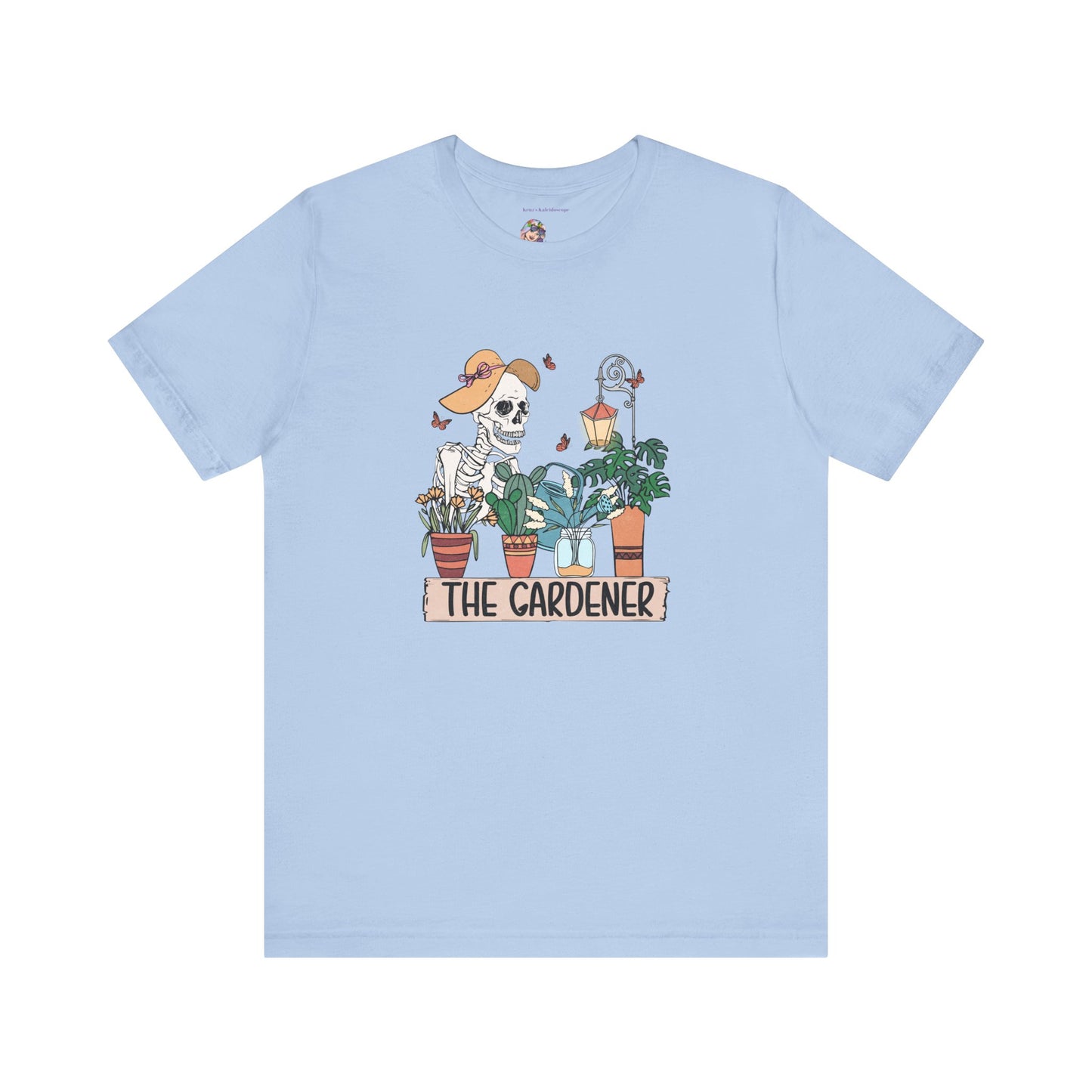 Plants, The Gardener, Skeleton, Springtime, Gardening, XS-3XL Unisex Jersey Short Sleeve Tee