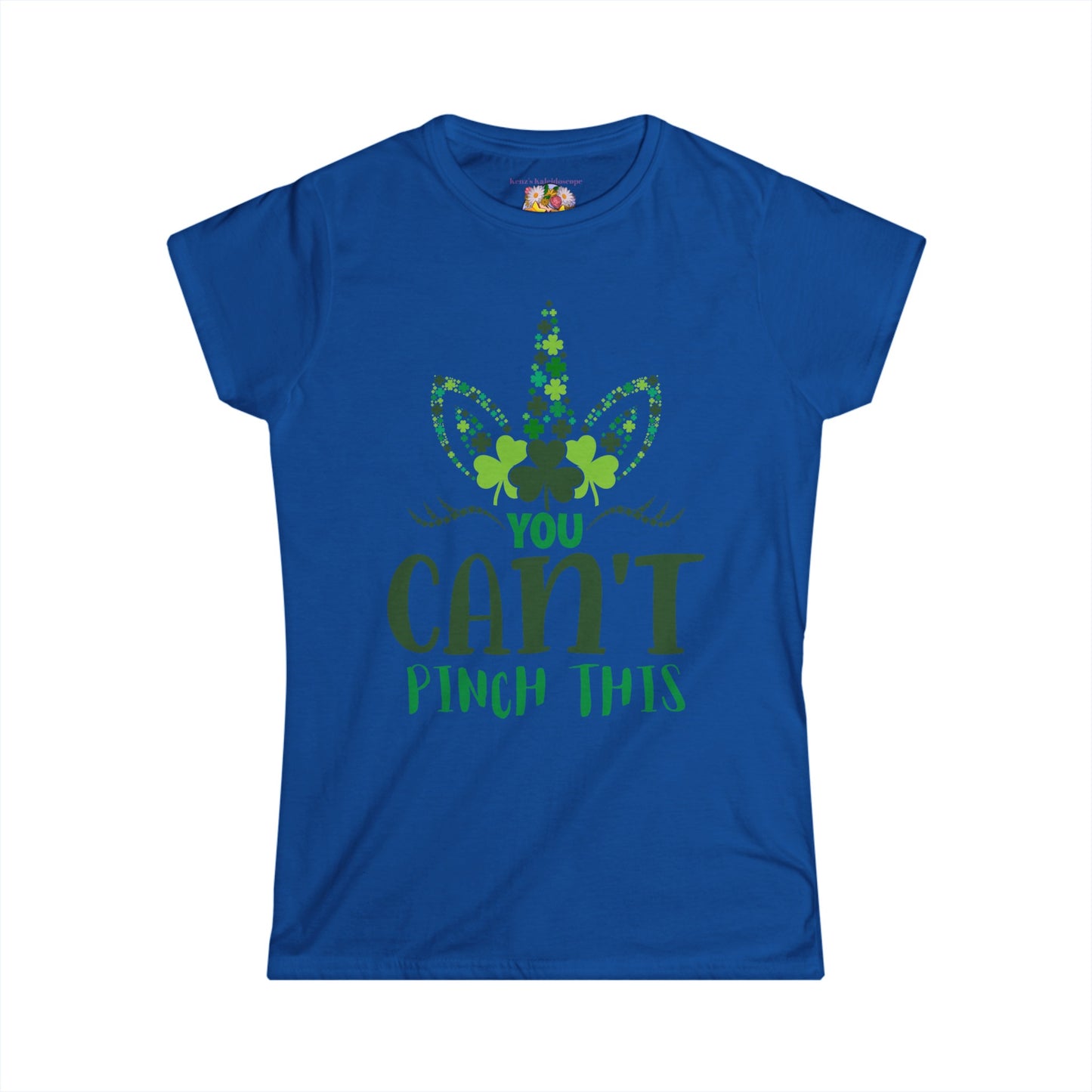 Women's St Patricks Day Unicorn Cant Pinch This Softstyle Tee