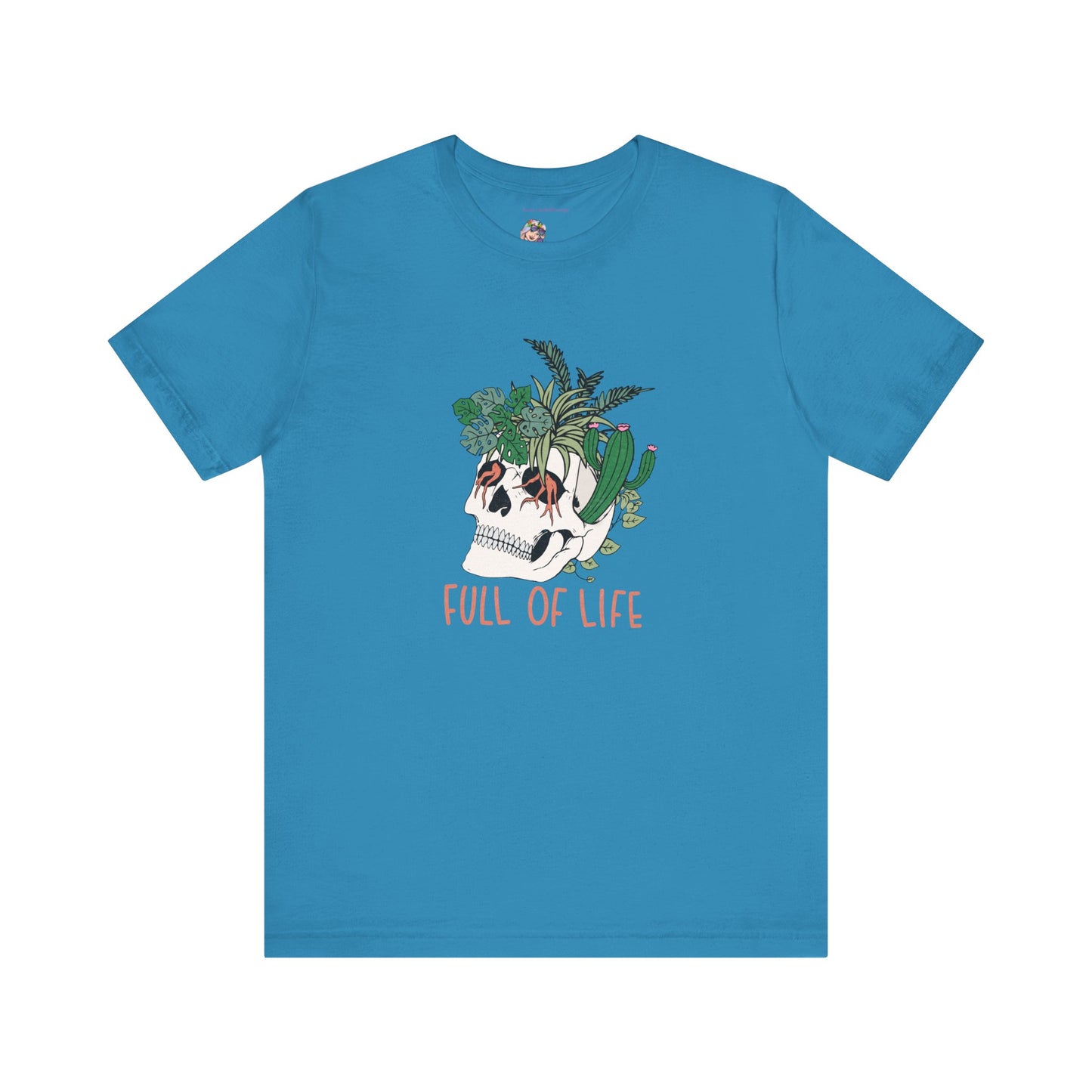 Plants, Full of Life, Skeleton, Springtime, Gardening, XS-3XL Unisex Jersey Short Sleeve Tee