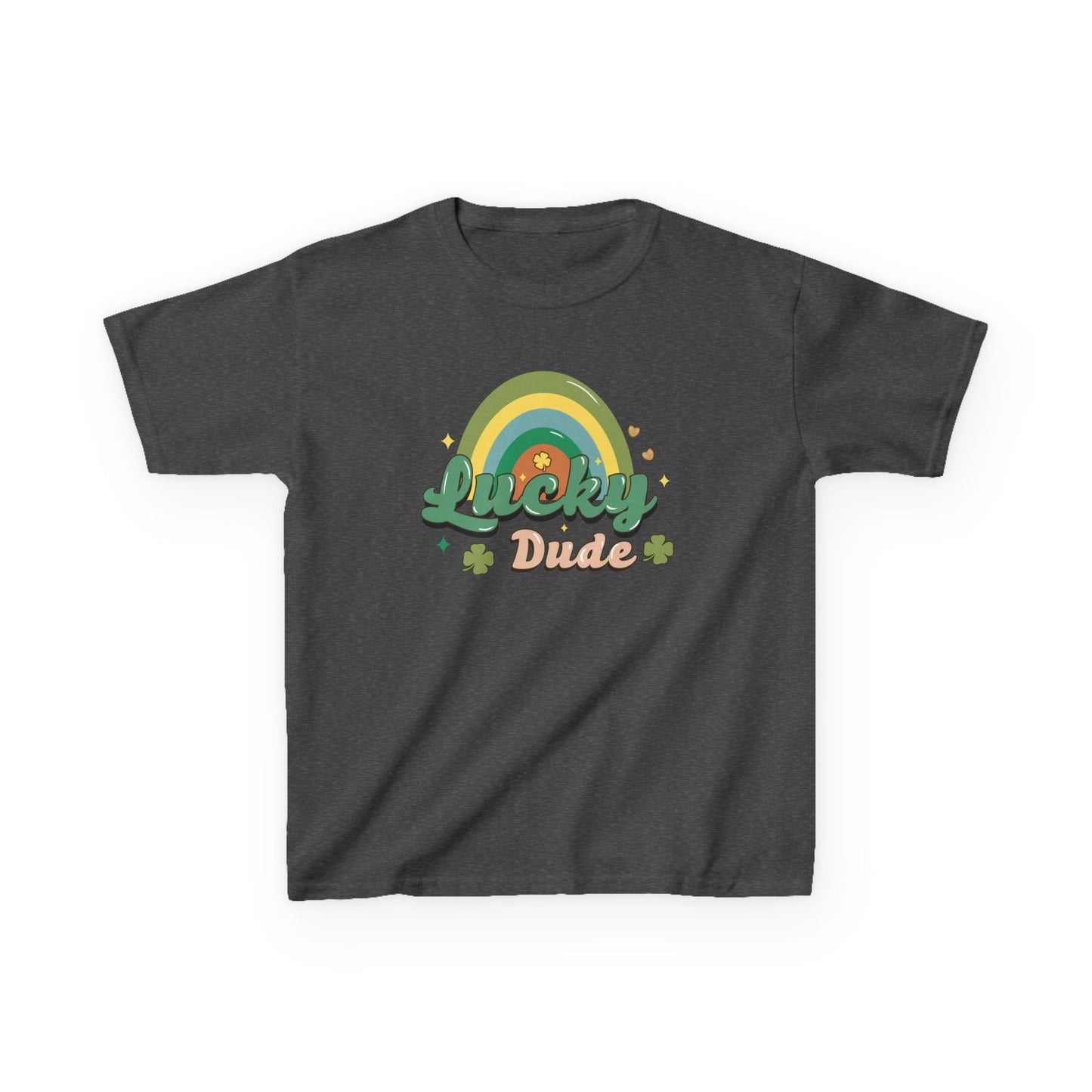 Lucky Dude St Patricks Day Kids Heavy Cotton Tee