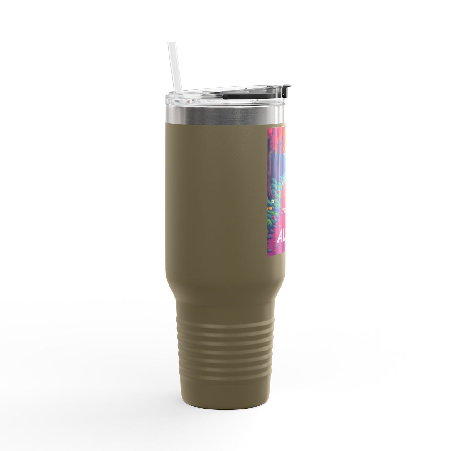 Colorful Insulated Travel Mug - 40oz | Perfect for Road Trips, Coffee Lovers, Gifts, Picnics, Adventurers