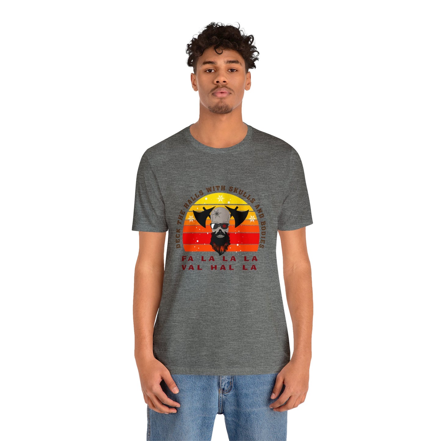 Viking Christmas Fa La La Valhalla Holiday Unisex Jersey Short Sleeve Tee