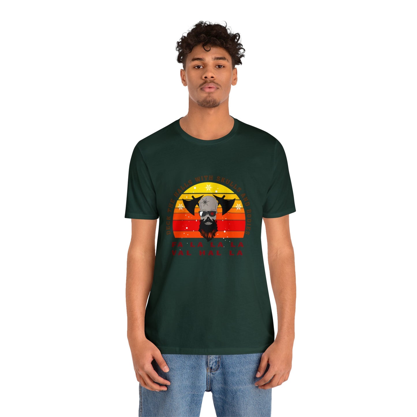 Viking Christmas Fa La La Valhalla Holiday Unisex Jersey Short Sleeve Tee