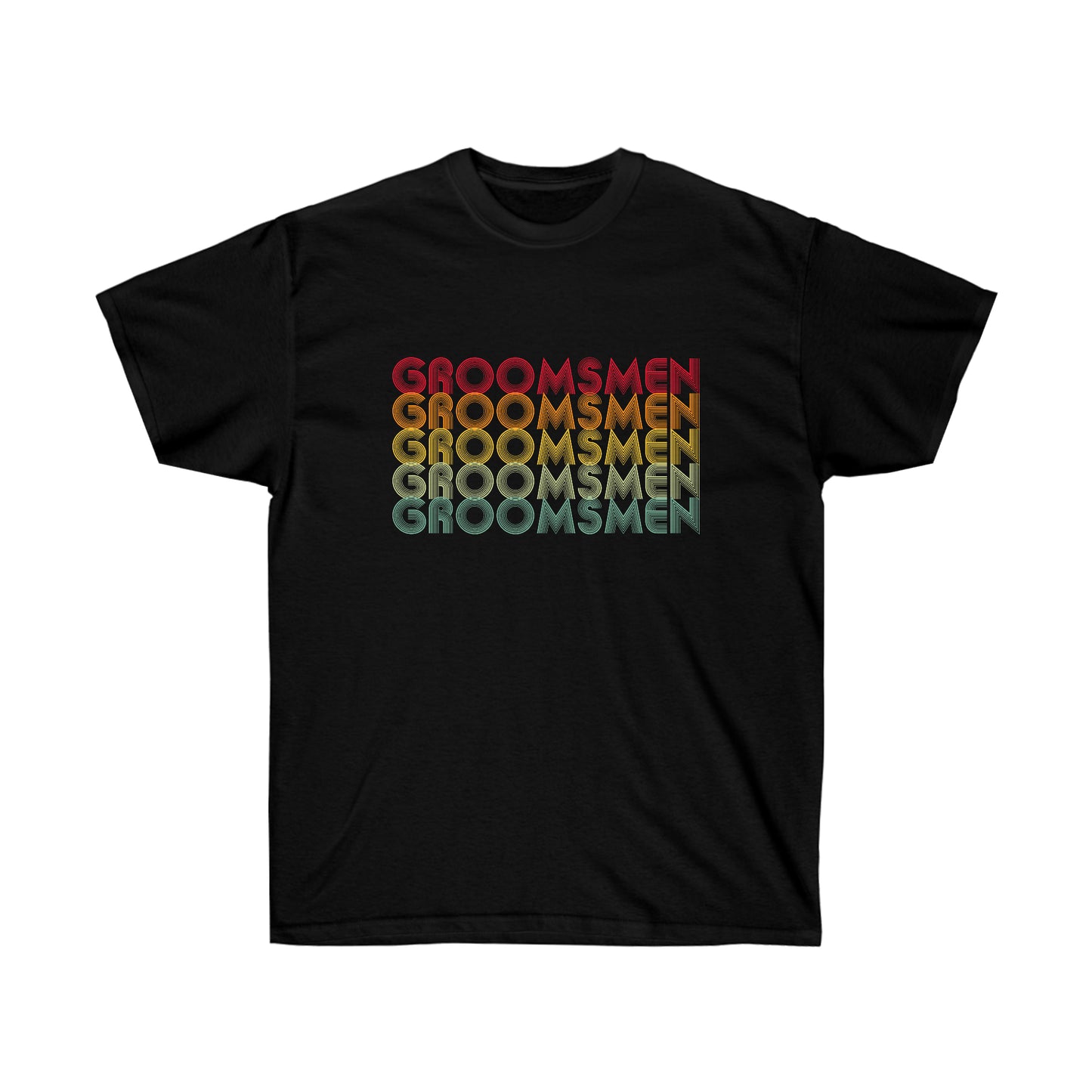 Groomsmen Engagament Party Retro Fade, S-5XL, Unisex Ultra Cotton Tee