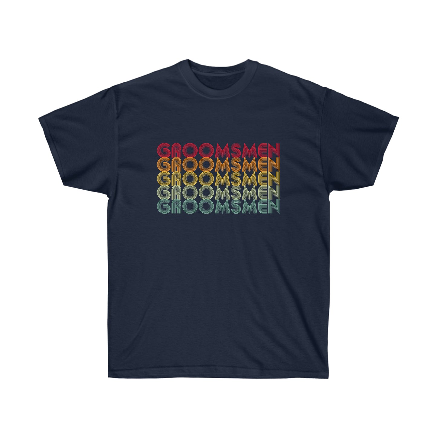 Groomsmen Engagament Party Retro Fade, S-5XL, Unisex Ultra Cotton Tee