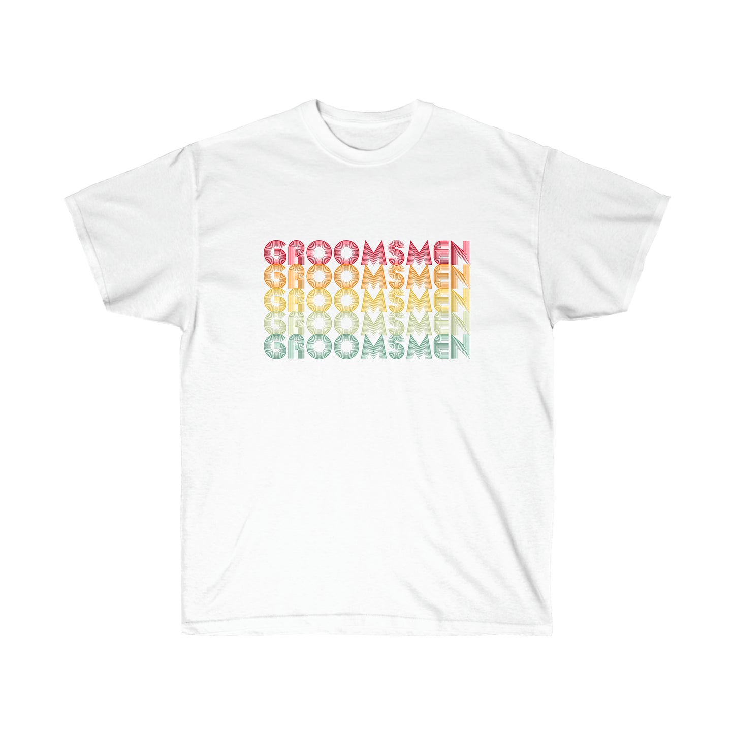 Groomsmen Engagament Party Retro Fade, S-5XL, Unisex Ultra Cotton Tee