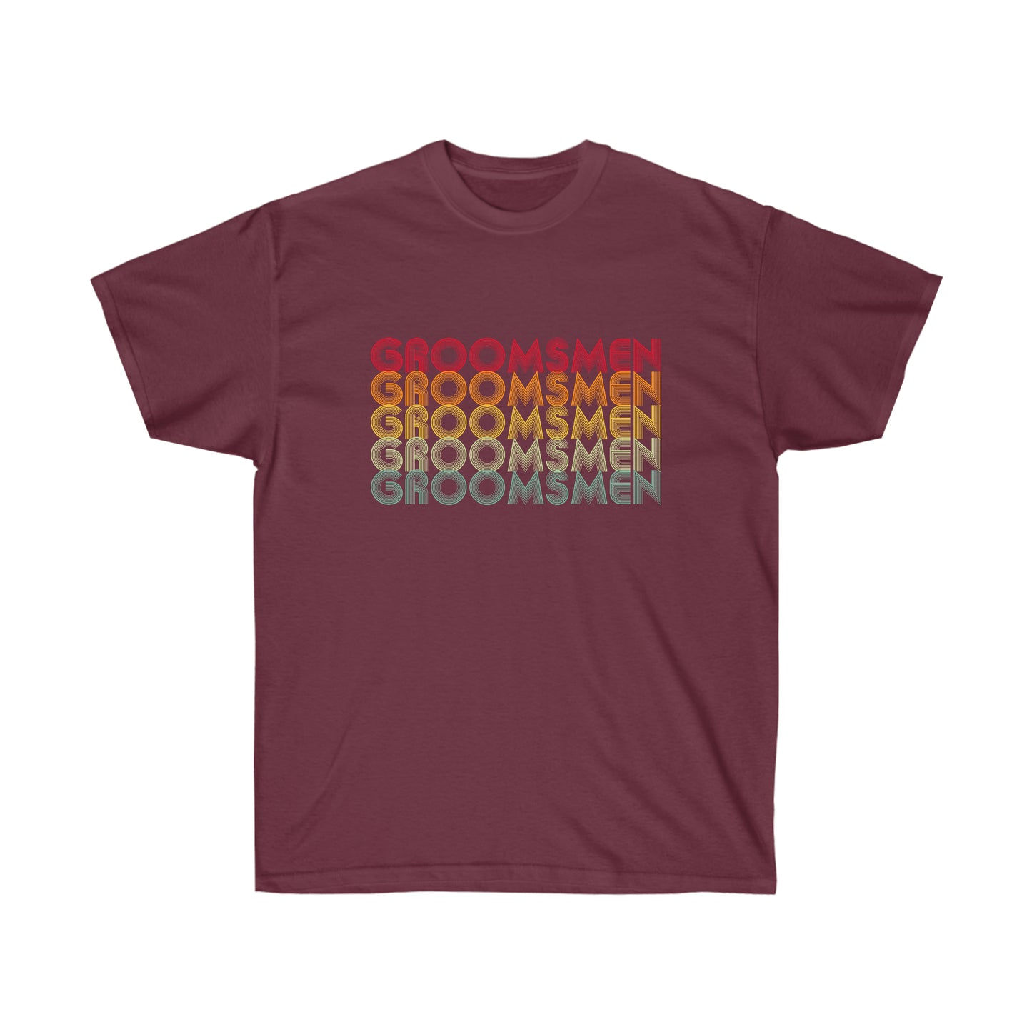 Groomsmen Engagament Party Retro Fade, S-5XL, Unisex Ultra Cotton Tee
