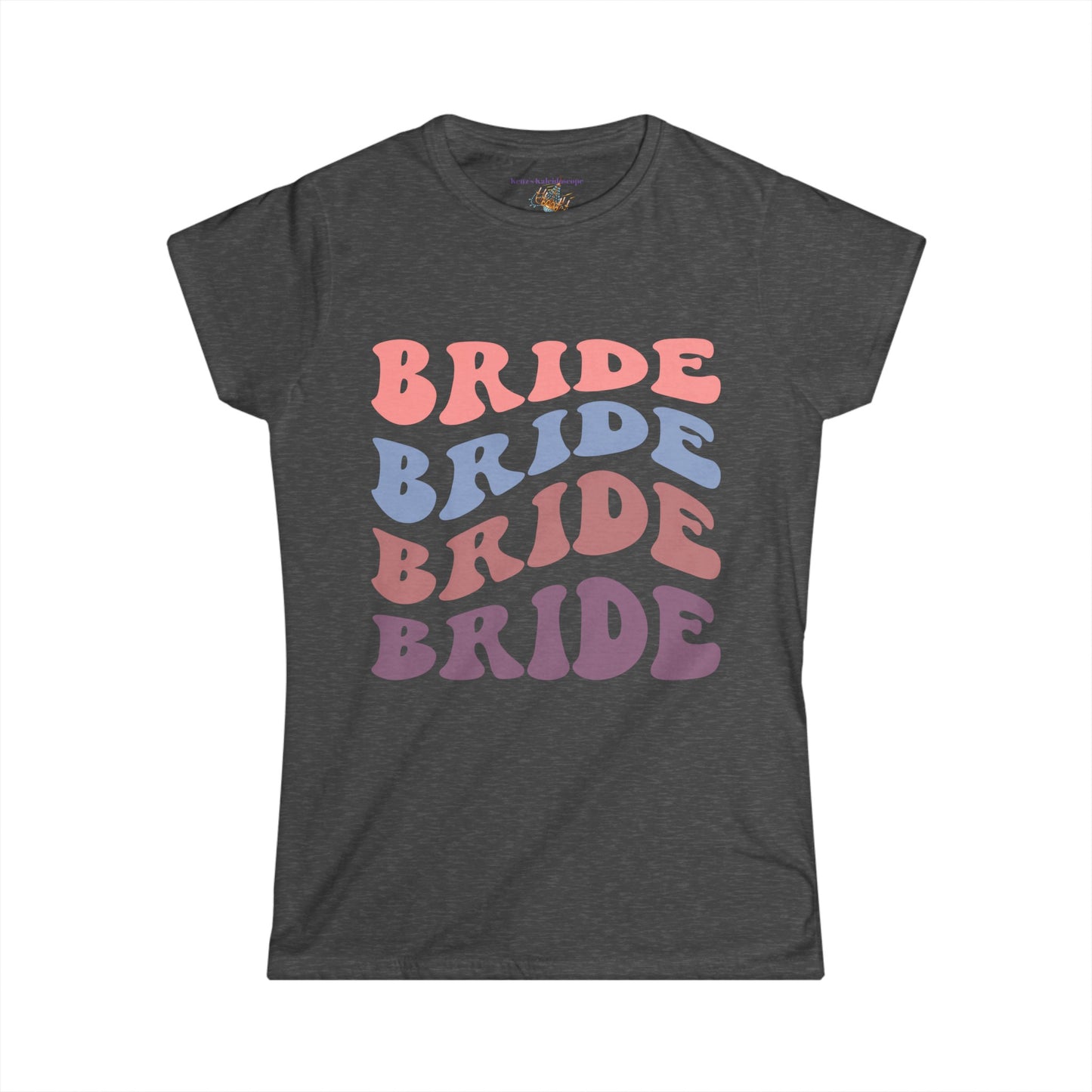 Bride Retro Repeat, S-2XL, Women's Softstyle Tee