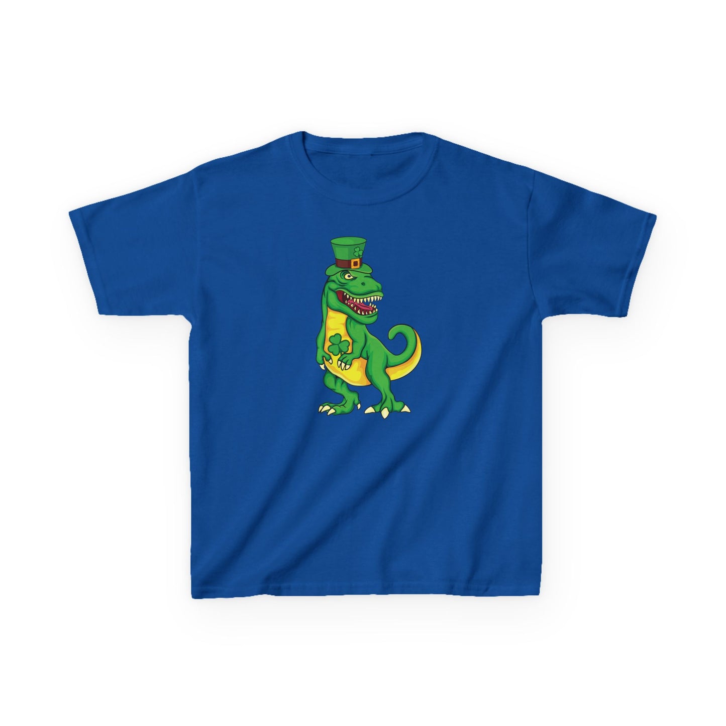 St Pat-Rex Day St Patricks Day Dino Kids Heavy Cotton Tee