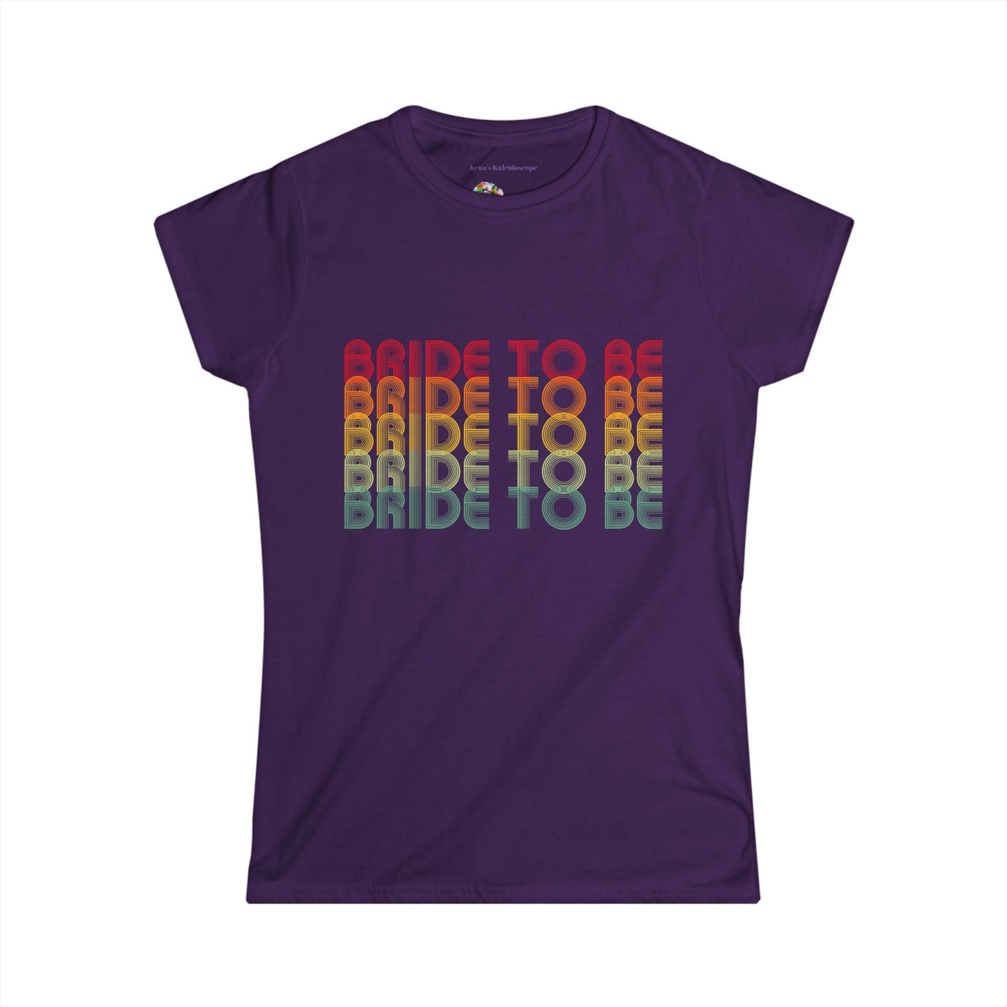 Bride to Be Retro Fade Engagement Party Bachelorette Party, S-2XL, Women's Softstyle Tee