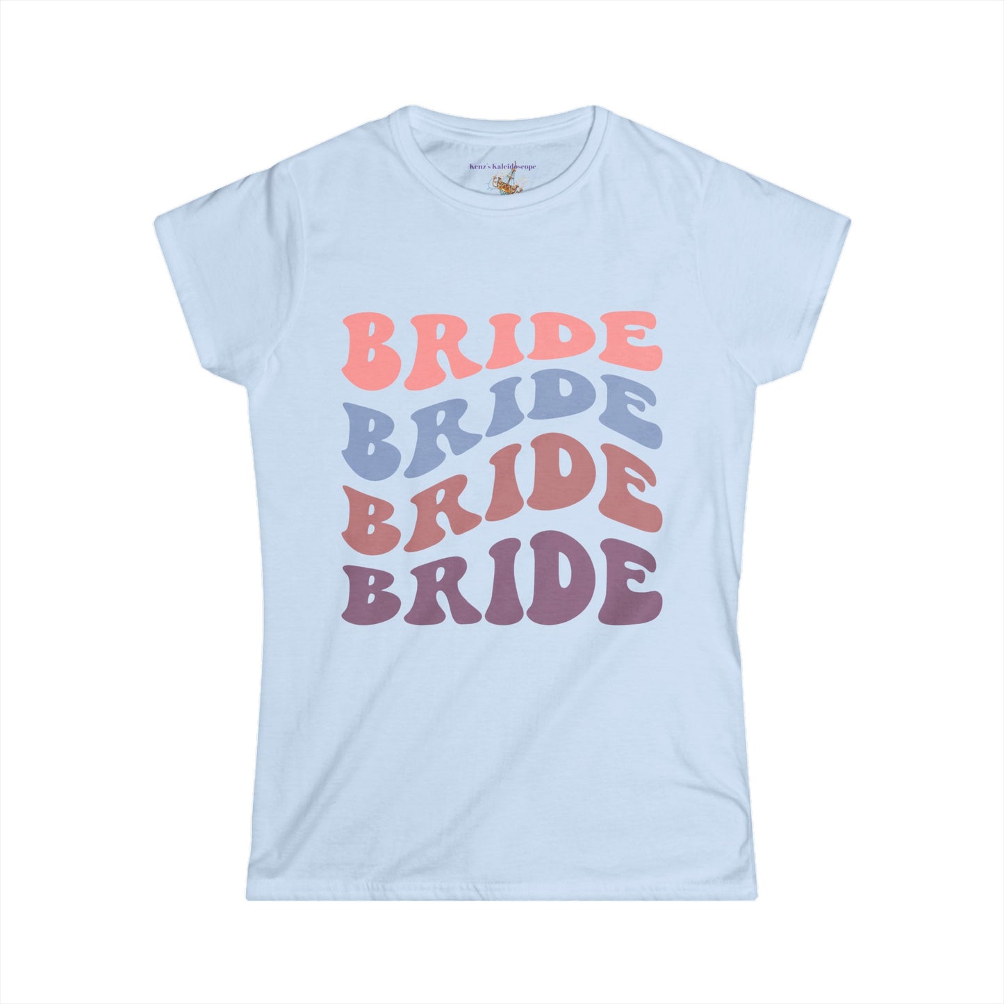Bride Retro Repeat, S-2XL, Women's Softstyle Tee